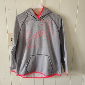 Kids Under Armour Black and White Hoodie Size YXL